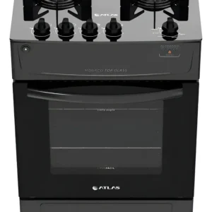 Fogão 4 Bocas Atlas Mônaco Top Glass com Mesa de Vidro e Acendimento Automático Preto Bivolt - Imagem 4