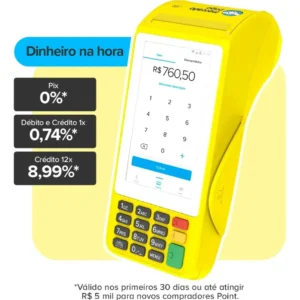 Maquininha De Cartão Mercado Pago Point Pro 3 4g Wifi E Nfc Vivo - Imagem 1