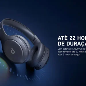 Fone De Ouvido Headphone Dapon H02d Bluetooth 5.1 Over-ear 22 Horas De Bateria Azul Bebê - Imagem 5
