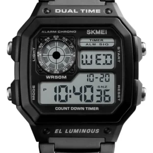 Relógio Skmei 1335 Masculino Digital de Aço Inoxidável com Alarme e à Prova D'água - Imagem 5