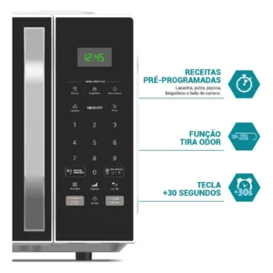 Micro-ondas 33l Philco Teclas Fáceis Limpa Fácil 1400w Pm36 220V - Imagem 4