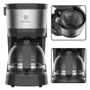 Cafeteira Elétrica Electrolux Jarra vidro, acabamento inox filtro Permanente Removível Sistema Corta Pingos Capacidade 15 xicaras 600ml ECM10 - Imagem 6