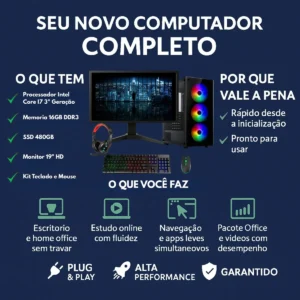 Pc Gamer Completo I7 3.4ghz 16gb Ssd 480gb 500w Monitor 19 - Imagem 7