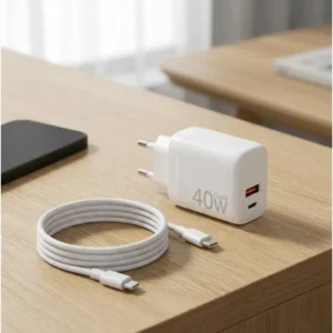 Carregador Turbo 40w Compativel Com iPhone 8 X Xr 11 12 13 14 Pro Max Usb Tipo C Duplo - Imagem 8