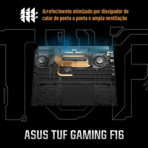 Notebook ASUS TUF Gaming F16 FX608JMR NVIDIA RTX 5060 Intel Core I5 14a 8GB RAM 512GB SSD Linux 16" LED FHD+ nível IPS Jaeger Gray RV261 - Imagem 4