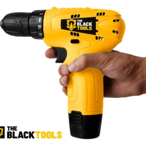 Parafusadeira Furadeira The Black Tools TB12A 3/8 a Bateria Cor Amarelo Frequência 60Hz - Imagem 8