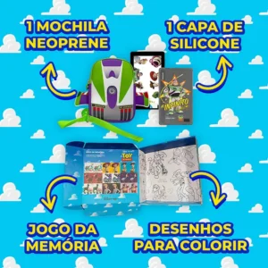 Tablet Infantil Positivo Vision TAB 7 Toy Story Disney 3GB RAM 64GB (expansível até 512GB) Octa-Core Tela 7” Wi-fi Android 14 Go, acompanha Mochila do Buzz Lightyear e Capa de Proteção de Silicone - Imagem 4