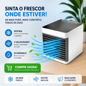 Mini Ar Condicionado Portátil Umidificador - Imagem 5