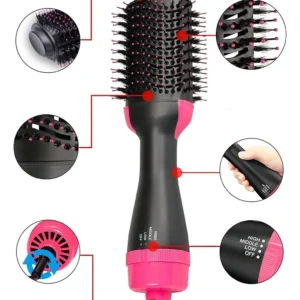 Escova Secadora 4 Em 1 Profissional 1200w Seca Alisa Modela Cabelo - Imagem 3
