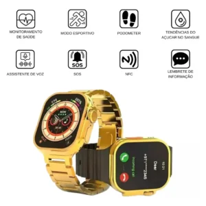 Relógio Smartwatch Edition Gold Bw15 Ultra Max 2 Pulseira - Imagem 5