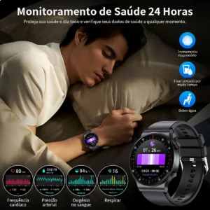 Smartwatch FoxBox Sport com Tela HD de 1.39" para Chamadas Bluetooth e Saúde - Imagem 4