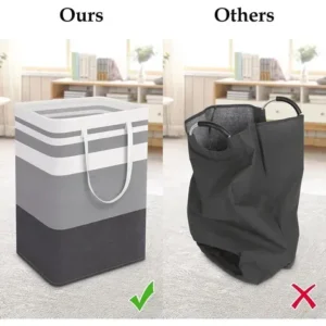 Kit 2 Cesto De Roupa Suja Grande Dobrável Para Banheiro 72l - Imagem 4