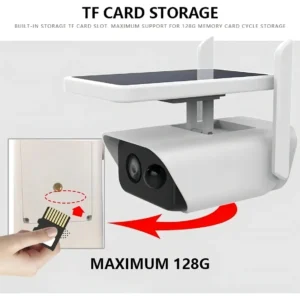 Câmera Ip Bullet Segurança Wifi Ip66 Energia Solar Full Hd Cor Branco - Imagem 2