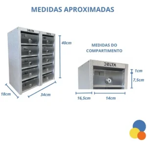 Armário Para Celular 10 Portas Aço Com Visor Transparente - Imagem 5