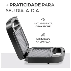 Sanduicheira Elétrica Grill WAP WS750 Inox Antiaderente Prosdócimo - Imagem 2