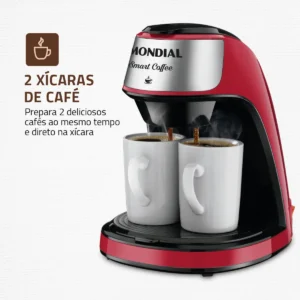 Cafeteira Elétrica C-42 com 2 Xícaras Mondial Cor Vermelho - Imagem 3