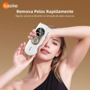 Depilador A Laser De Depilador Luz Pulsada IPL Profissional 9 Níveis De Ajuste, Sensacao Gelo Indolor Depilacao Definitiva, Unissex Para Bivolt Depilacao Laser Dep Portatil, Para Corpo Todo Basike - Imagem 4