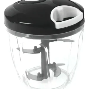 Triturador de Alimentos Manual 900ml com 5 Lâminas Inox – Picador de Cebola Alho Legumes e Temperos Pétalas Douradas Fatiador Cortador - Imagem 3
