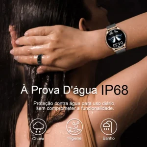 Relógio Amoled Ip68 Smartwatch Ai Moda De Liga De Alumínio - Imagem 5