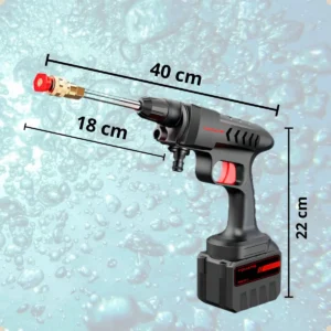 Lavadora Lava Jato Portátil Alta Pressão 2 Baterias Recarregáveis 48v Sem Fio Maleta Preto 50 Hz X 60 Hz - Imagem 8