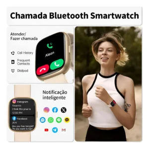 Relógio Smartwatch Fitness Alexa Bluetooth Monitor Cardíaco - Imagem 3
