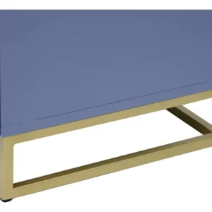 Mesa De Cabeceira Ondulada Azul Westwing Laca Semi-fosca Azul - Imagem 7