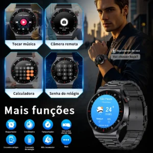 Smartwatch FoxBox Sport com Tela HD de 1.39" para Chamadas Bluetooth e Saúde - Imagem 6