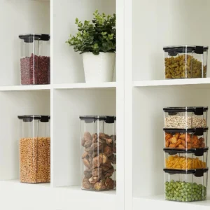 Pote Hermético Haushop Kit 12 Potes Para Alimentos Seguro Transparente - Imagem 6
