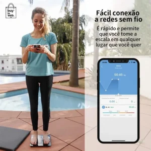 Usb Balança Digital Corporal Bioimpedância, Aplicativo Fitne - Imagem 6