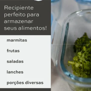 Kit 10 Pote De Vidro Marmita Hermético 640ml Freezer Fitness - Imagem 8