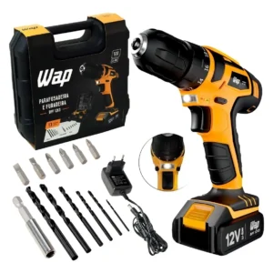 Parafusadeira Furadeira Sem Fio 12V WAP BPF 12K3 Kit Maleta - Imagem 1