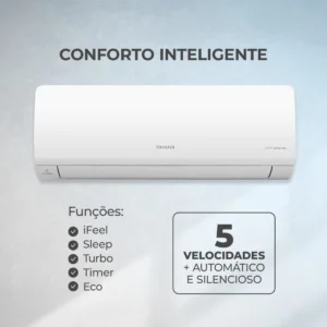 Ar-condicionado Aiwa High Inverter 12.000 Btus Quente/Frio Aws-ac-12qf Branco - Imagem 3