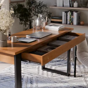 Mesa Escrivaninha Para Escritório Com Gaveta Estilo Industrial Web Home Móveis - Imagem 4