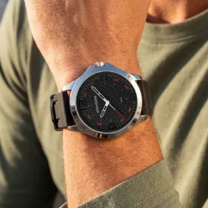 Relógio Mondaine Masculino De Pulso Analógico Quartzo Pulseira Silicone Confortável Preto Prata Prova D'água 50 Metros - Imagem 5