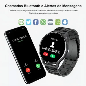 Smartwatch Mertto Esportivo ZL02 Com 2 Pulseiras, Tela de 1.39" para Android e iOS - Imagem 3