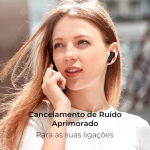 Fone Qcy T13 Anc Cancelamento De Ruído Ativo Bluetooth 5.3 Cor Preto - Imagem 4