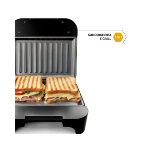 Sanduicheira E Grill Philco 2 Em 1 Inox 800w Pgr26a Preto - Imagem 4