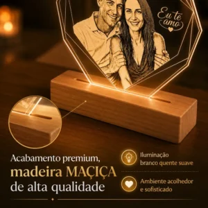 Luminária Coração Dia Dos Namorados - Presente Personalizado - Imagem 4