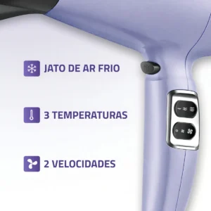 Secador De Cabelos Mondial Space Shine 2000w - Sc-21 | Lilas - Imagem 3