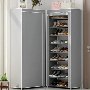 Sapateira Organizador De Sapatos Com 9 Prateleiras Tnt Cor Cinza - Imagem 3