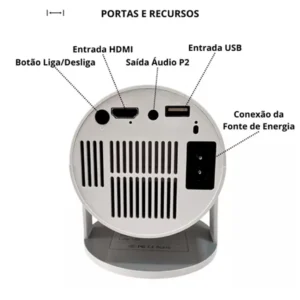 Maxnova Projetor Hy300 4k Portátil Branco - Imagem 7