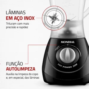 Liquidificador Easy Power Mondial 550W - L-550-B - Imagem 6