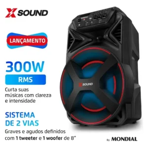 Caixa Amplificada Mondial 300W Bivolt CM-300-N - Imagem 2