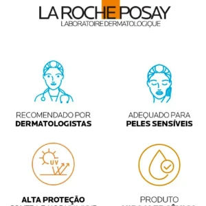 Protetor Solar Facial Antioleosidade com Cor FPS80 Controle da Oleosidade por 12h Reduz Oleosidade e Toque Seco Cor 2.0 Airlicium+ Anthelios La Roche Posay 40g - Imagem 4