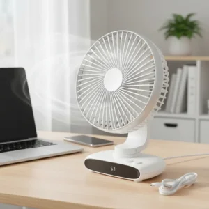 Ventilador De Mesa E Parede Ajustável Silencioso Portátil - Imagem 1