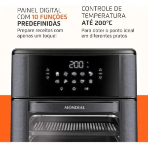 Fritadeira Elétrica AFON-12L-BG Forno Oven 12 Litros Preto Mondial - Imagem 8