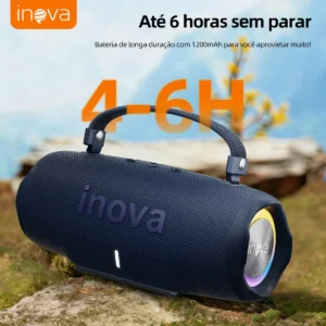 Caixa de Som Portátil Inova 10W Bluetooth RGB, à Prova D'água, com Rádio - Imagem 4