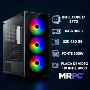 Pc Gamer Completo I7 3.4ghz 16gb Ssd 480gb 500w Monitor 19 - Imagem 3