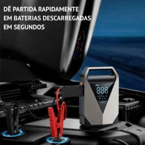 Auxiliar de Partida com Compressor de Ar Portátil Boyu Cell para Carro - Imagem 3