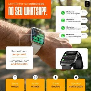 Relógio Smartwatch W11 Pro Series 11 Amoled Whatsapp Gps Nfc Preto - Imagem 5